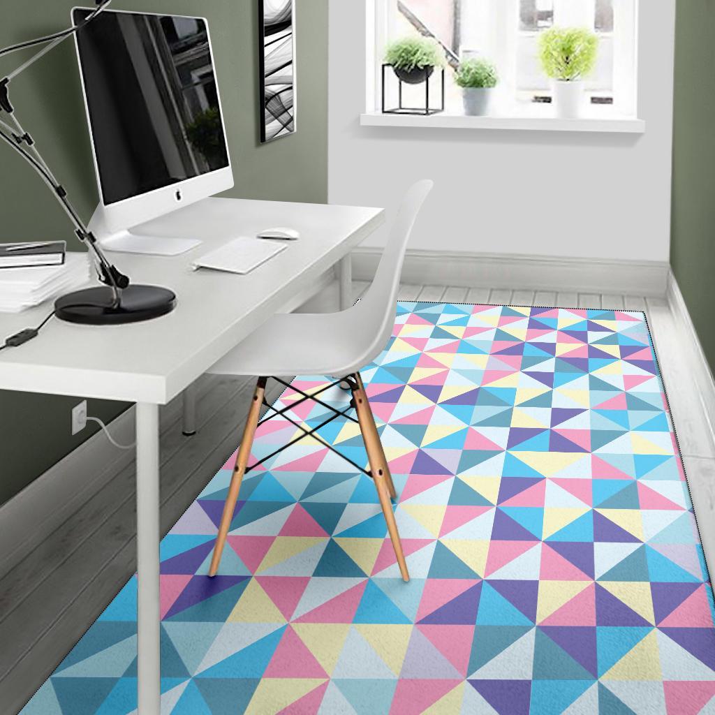 Triangle Print Pattern Floor Mat-grizzshop