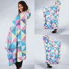 Triangle Print Pattern Hooded Blanket-grizzshop