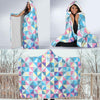 Triangle Print Pattern Hooded Blanket-grizzshop