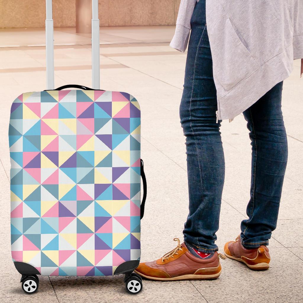 Triangle Print Pattern Luggage Cover Protector-grizzshop