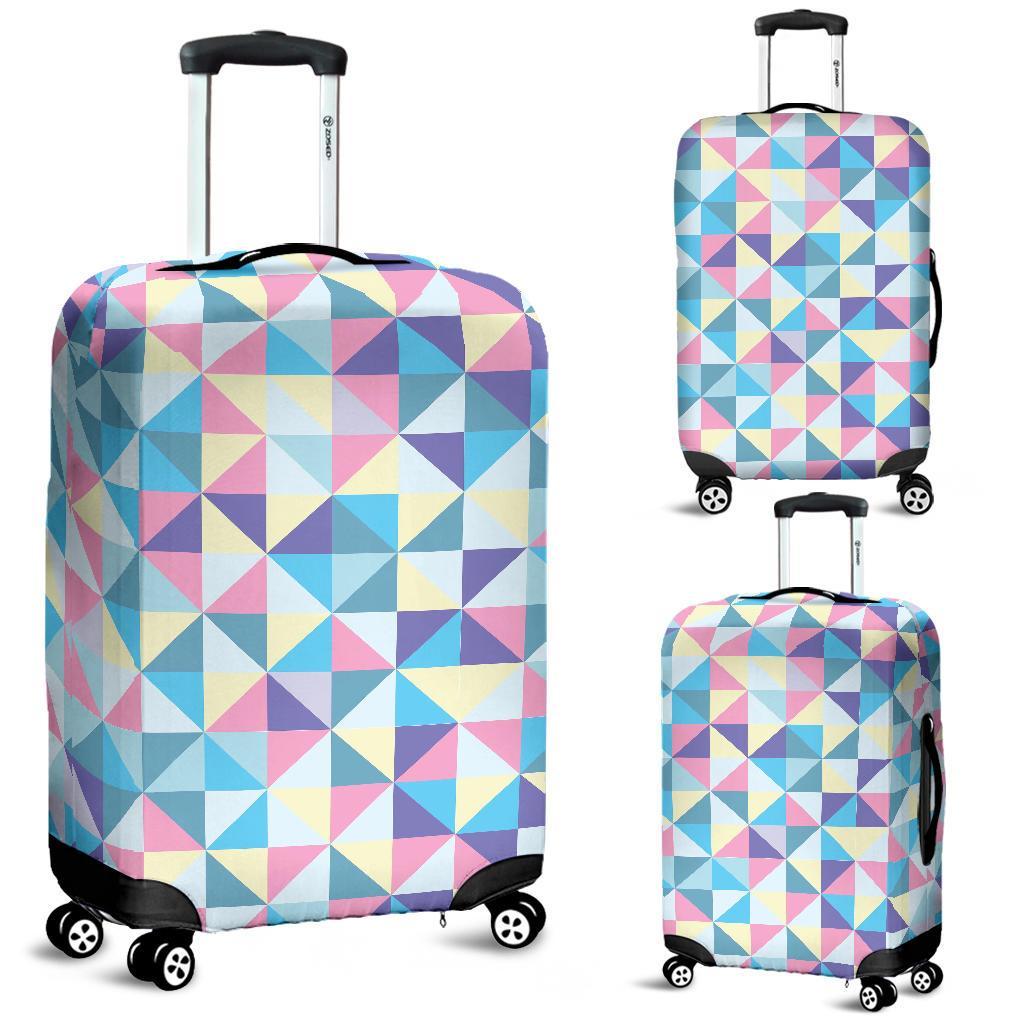 Triangle Print Pattern Luggage Cover Protector-grizzshop