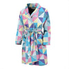 Triangle Print Pattern Men Long Robe-grizzshop