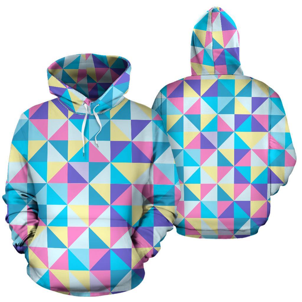 Triangle Print Pattern Men Women Pullover Hoodie-grizzshop