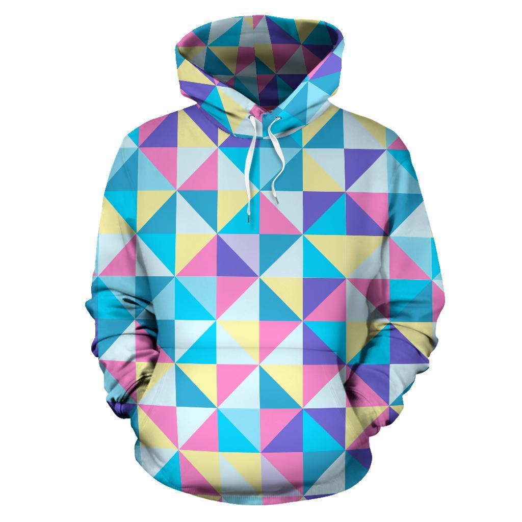Triangle Print Pattern Men Women Pullover Hoodie-grizzshop