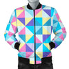 Triangle Print Pattern Men's Bomber Jacket-grizzshop