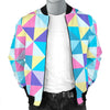 Triangle Print Pattern Men's Bomber Jacket-grizzshop