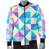 Triangle Print Pattern Men's Bomber Jacket-grizzshop