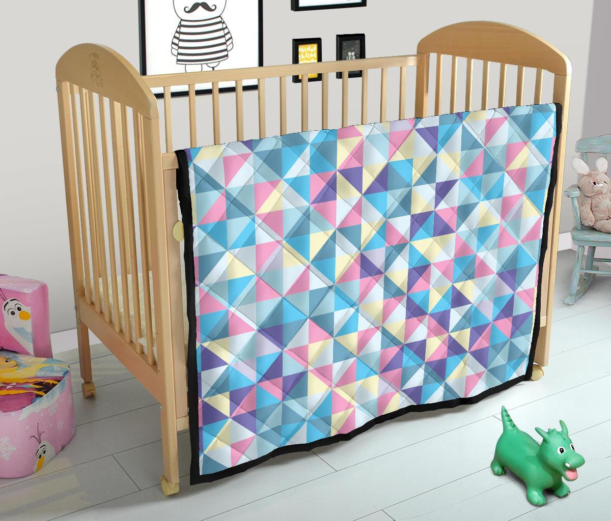 Triangle Print Pattern Quilt-grizzshop