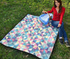 Triangle Print Pattern Quilt-grizzshop