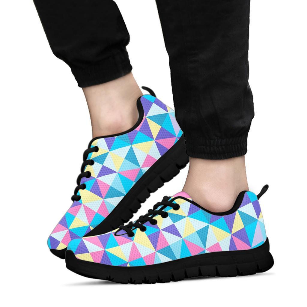 Triangle Print Pattern Sneaker Shoes For Men Women-grizzshop