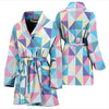 Triangle Print Pattern Women Long Robe-grizzshop