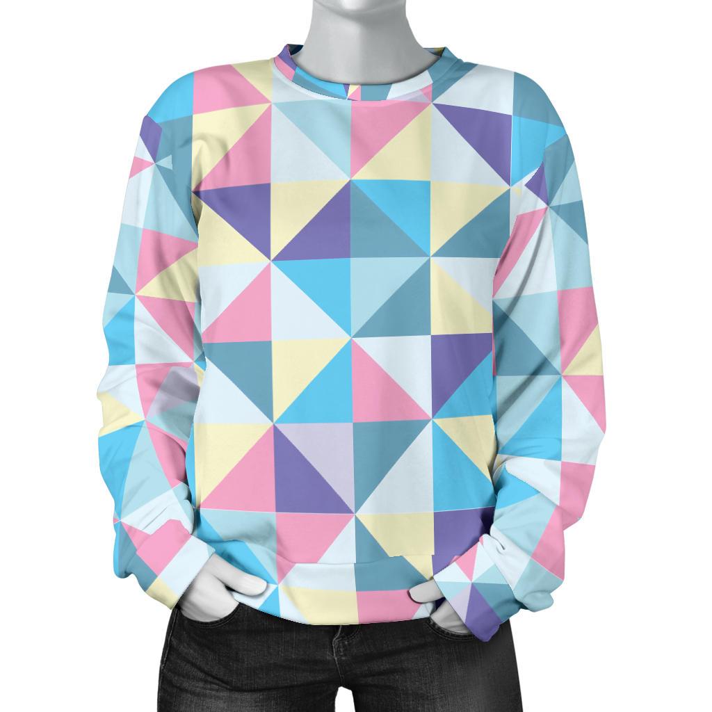 Triangle Print Pattern Women's Sweatshirt-grizzshop