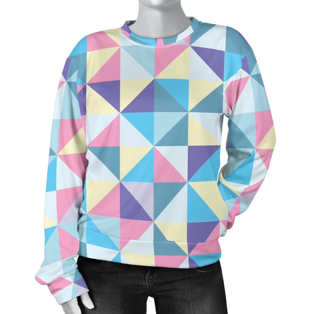 Triangle Print Pattern Women's Sweatshirt-grizzshop