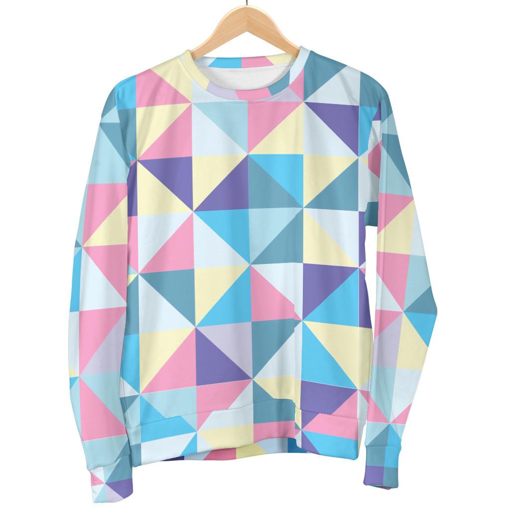 Triangle Print Pattern Women's Sweatshirt-grizzshop