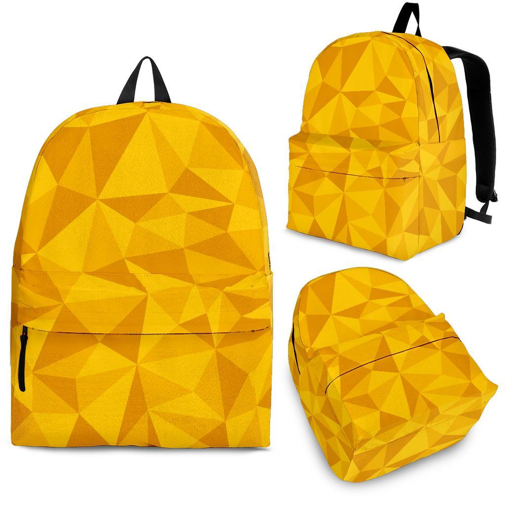 Triangle Yellow Pattern Print Backpack-grizzshop