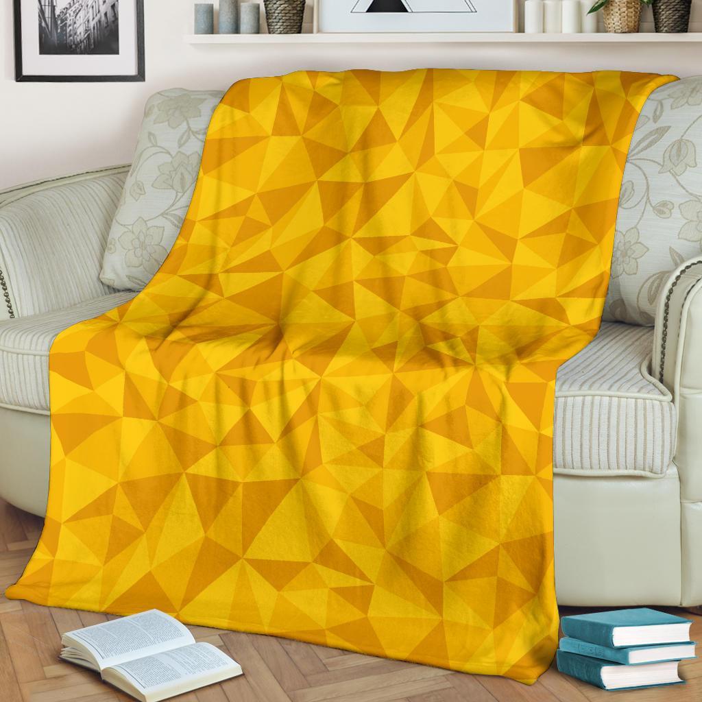 Triangle Yellow Pattern Print Blanket-grizzshop