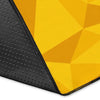 Triangle Yellow Pattern Print Floor Mat-grizzshop