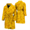 Triangle Yellow Pattern Print Men Long Robe-grizzshop