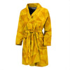 Triangle Yellow Pattern Print Men Long Robe-grizzshop