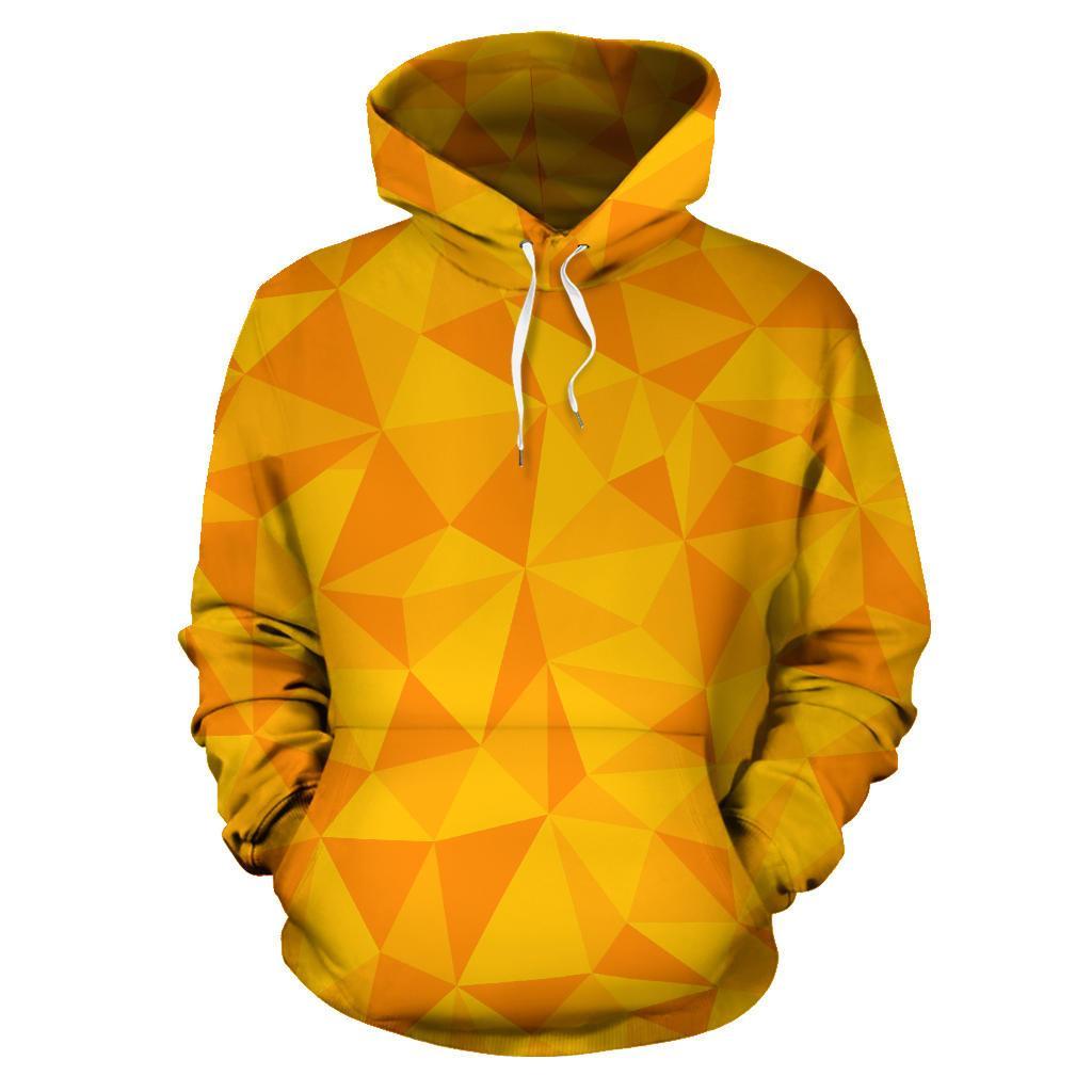 Triangle Yellow Pattern Print Men Women Pullover Hoodie-grizzshop