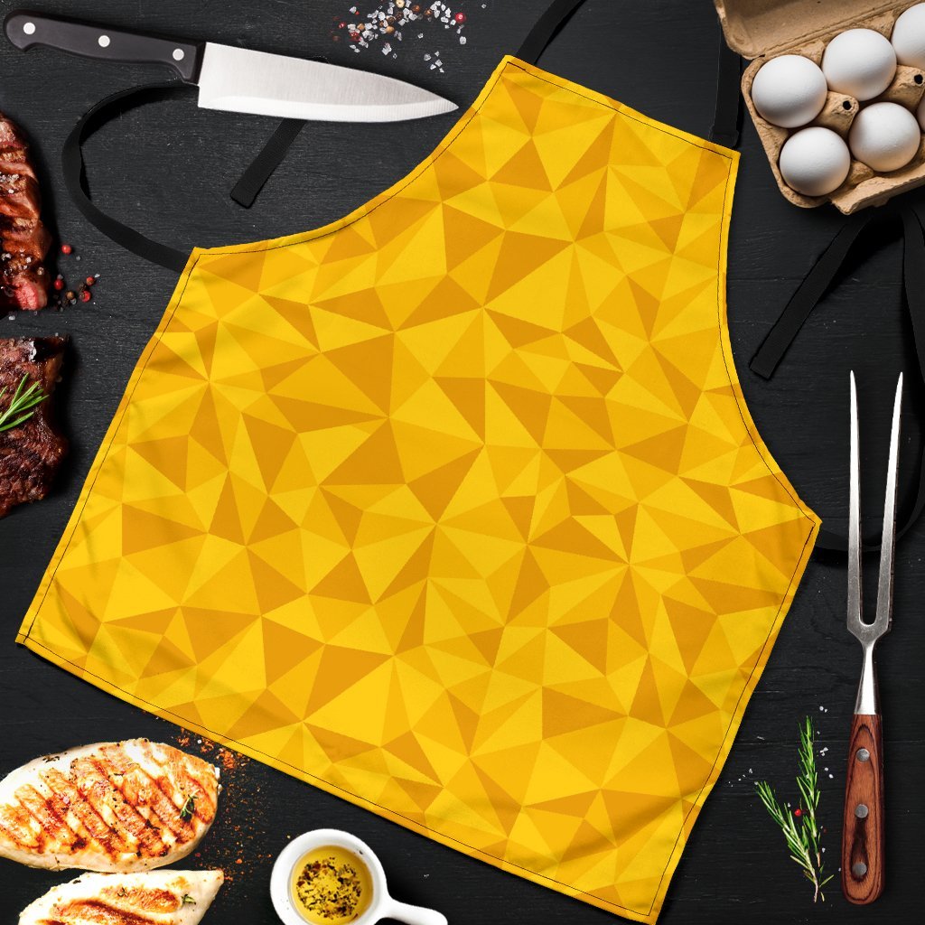 Triangle Yellow Pattern Print Men's Apron-grizzshop