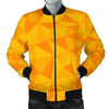 Triangle Yellow Pattern Print Men's Bomber Jacket-grizzshop