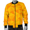 Triangle Yellow Pattern Print Men's Bomber Jacket-grizzshop