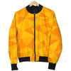 Triangle Yellow Pattern Print Men's Bomber Jacket-grizzshop