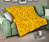 Triangle Yellow Pattern Print Quilt-grizzshop