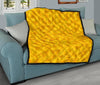 Triangle Yellow Pattern Print Quilt-grizzshop