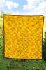 Triangle Yellow Pattern Print Quilt-grizzshop