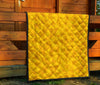 Triangle Yellow Pattern Print Quilt-grizzshop