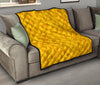 Triangle Yellow Pattern Print Quilt-grizzshop