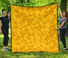 Triangle Yellow Pattern Print Quilt-grizzshop