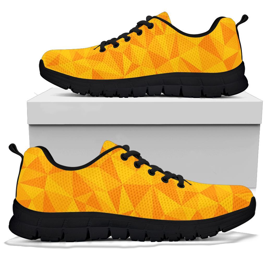 Triangle Yellow Pattern Print Sneaker Shoes For Men Women-grizzshop