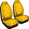 Triangle Yellow Pattern Print Universal Fit Car Seat Covers-grizzshop