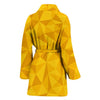 Triangle Yellow Pattern Print Women Long Robe-grizzshop