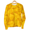 Triangle Yellow Pattern Print Women's Sweatshirt-grizzshop