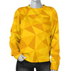 Triangle Yellow Pattern Print Women's Sweatshirt-grizzshop