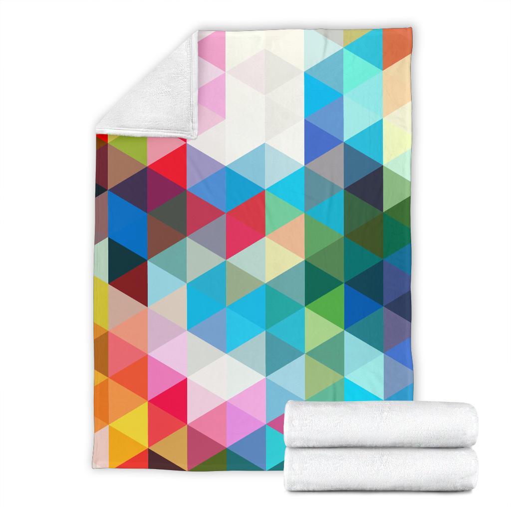 Triangle Colorful Pattern Print Blanket-grizzshop