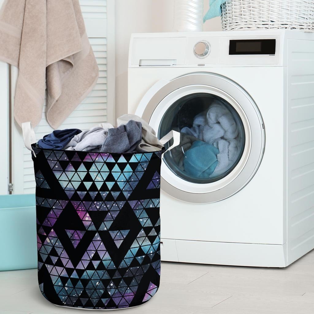 Triangle Galaxy Space Laundry Basket-grizzshop
