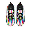 Triangles Rainbow Print Pattern Black Sneaker-grizzshop