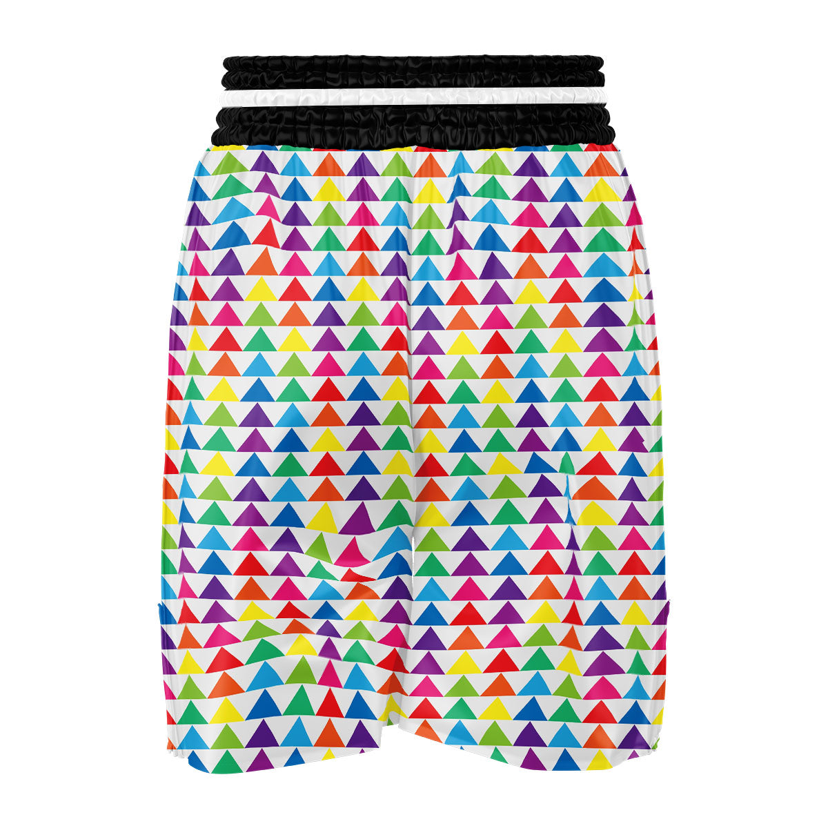 Triangles Rainbow Print Pattern Boxing Shorts-grizzshop