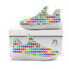 Triangles Rainbow Print Pattern White Athletic Shoes-grizzshop