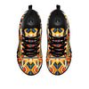 Tribal African Ethnic Sunset Print Pattern Black Sneaker-grizzshop