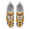 Tribal African Ethnic Sunset Print Pattern White Athletic Shoes-grizzshop