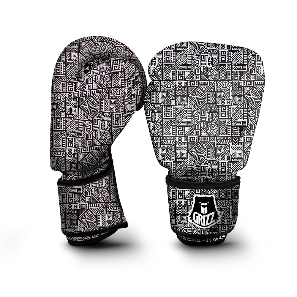 Tribal Ancient Aztec Print Pattern Boxing Gloves-grizzshop