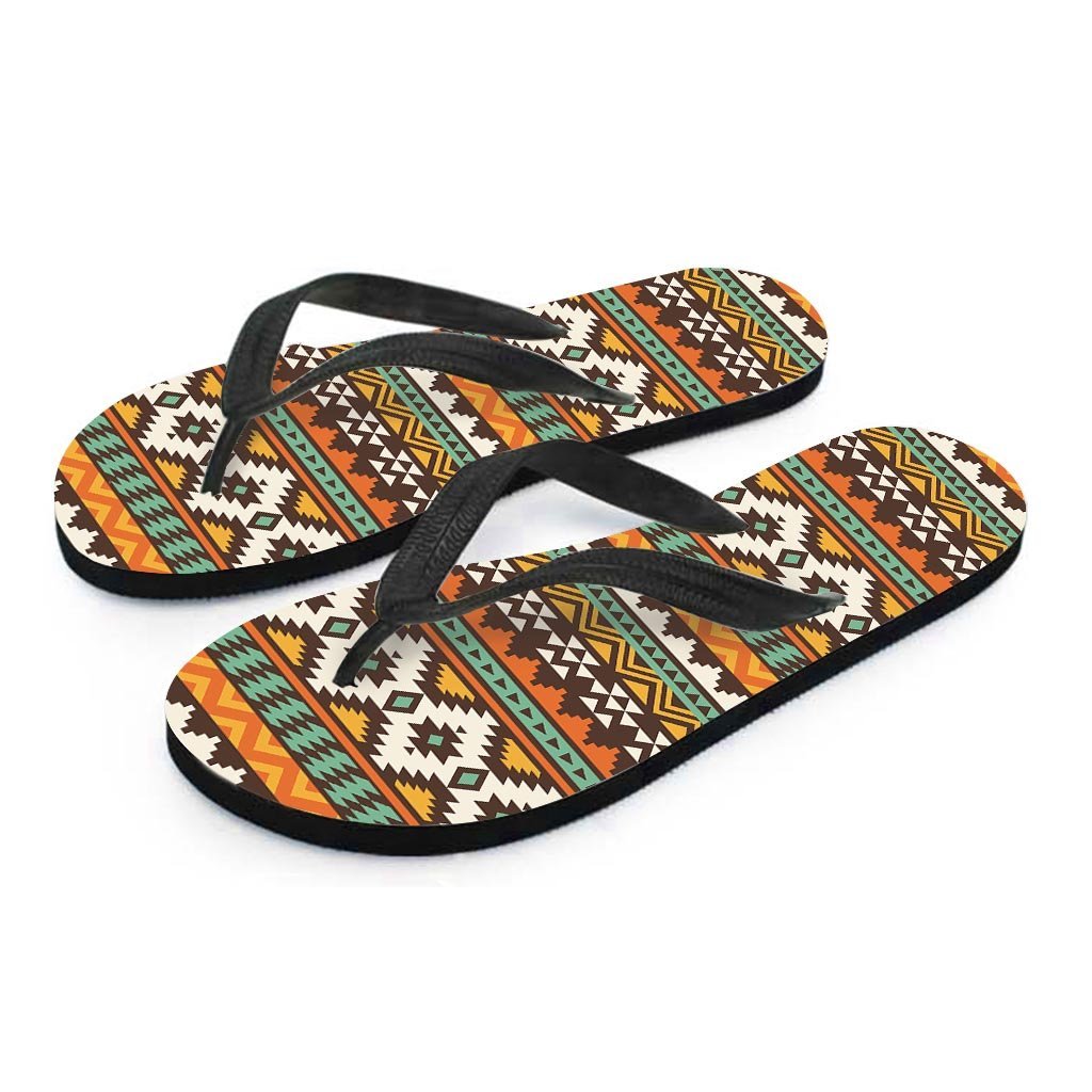 Tribal Aztec Men's Flip Flops-grizzshop