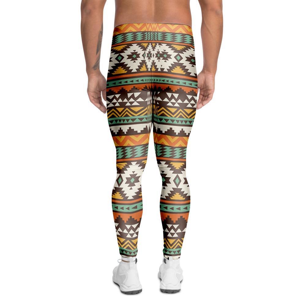 Tribal Aztec Men's Leggings-grizzshop