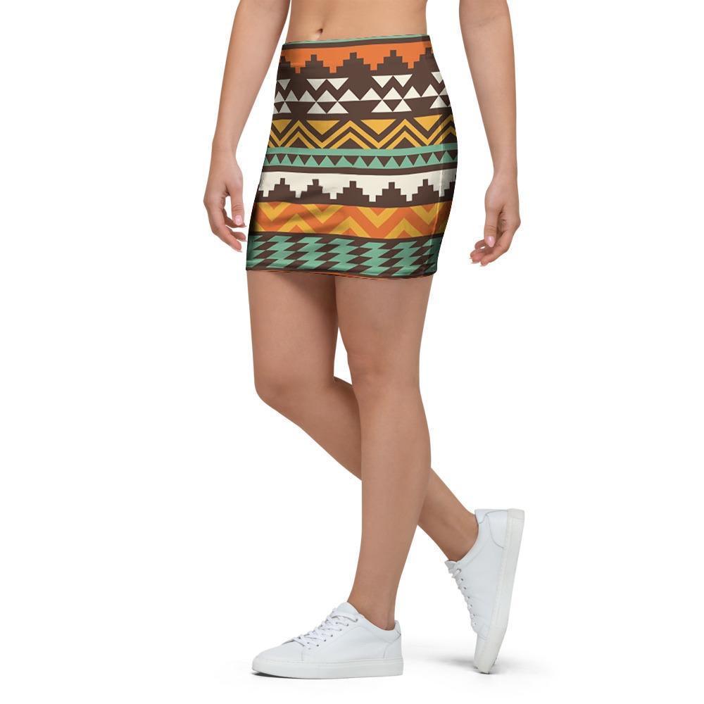 Tribal Aztec Mini Skirt-grizzshop